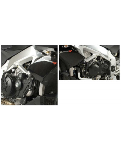 Tampon Protection Moto RG RACING Tampons de protection R&G RACING Aero noir Aprilia Tuono V4/R