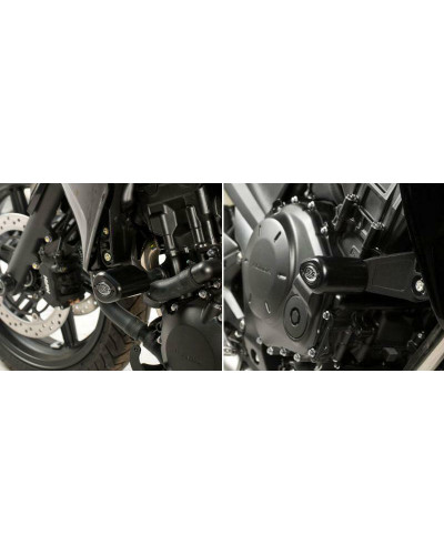 Tampon Protection Moto RG RACING Tampons de protection R&G RACING Aero noir Honda CBF1000