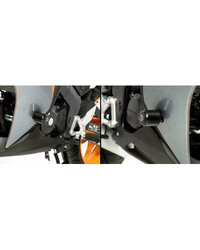 Tampon Protection Moto R&G RACING Tampons de protection R&G RACING Aero noir Honda CBR125R