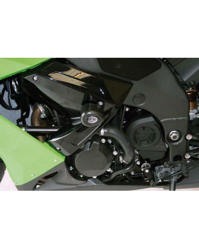 Tampon Protection Moto RG RACING Tampons de protection R&G RACING Aero noir Kawasaki ZX10R