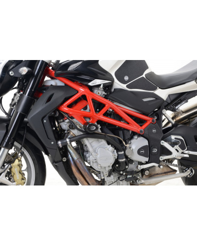 Tampon Protection Moto RG RACING Tampons de protection R&G RACING Aero noir MV Agusta Brutale 1090