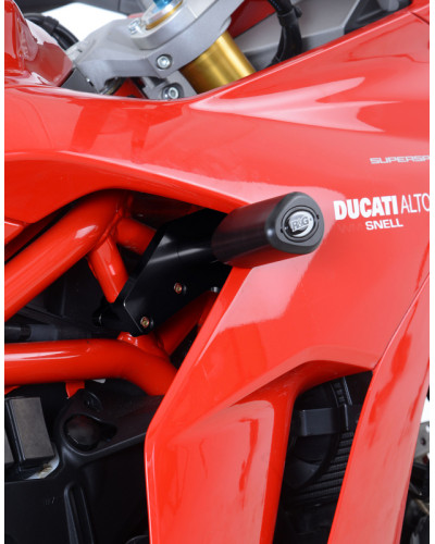 Tampon Protection Moto R&G RACING Tampons de protection R&G RACING Aero noir sans percage Ducati Supersport