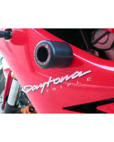 Tampon Protection Moto RG RACING Tampons de protection R&G RACING Classic Style blanc Triumph 675 Daytona