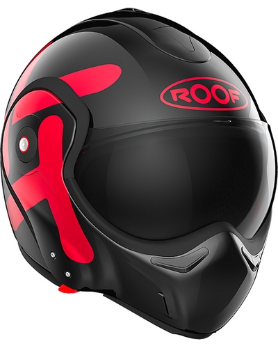 Casque Modulable Moto ROOF Boxxer Twin noir-rouge