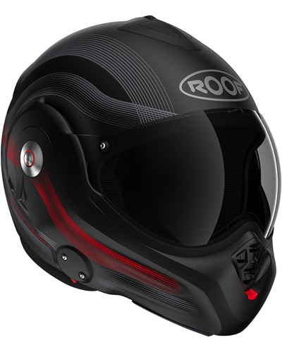 Casque Modulable Moto ROOF Desmo R032 Stream Line noir-rouge