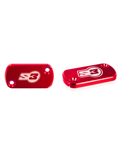 Couvercle Maitre Cylindre Moto S3 Couvercle de maître-cylindre S3 large rouge AJP