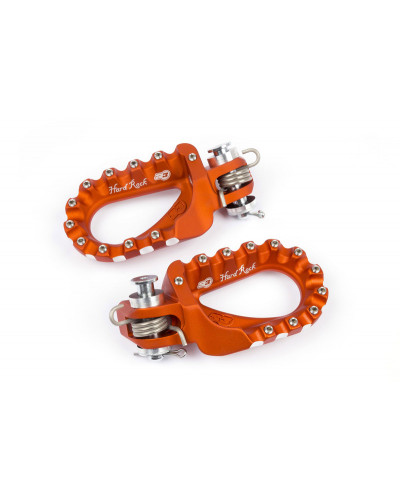 Repose Pieds Moto S3 Repose-pieds S3 Hard Rock Enduro aluminium orange