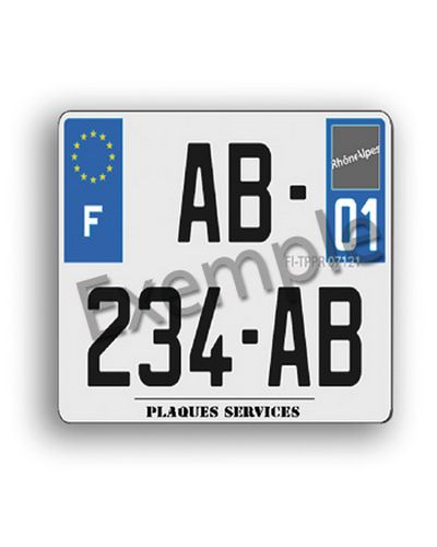 PLAQUE D'IMMATRICULATION SANS MARQUE 170x130 fond blanc SEINE MARITIME