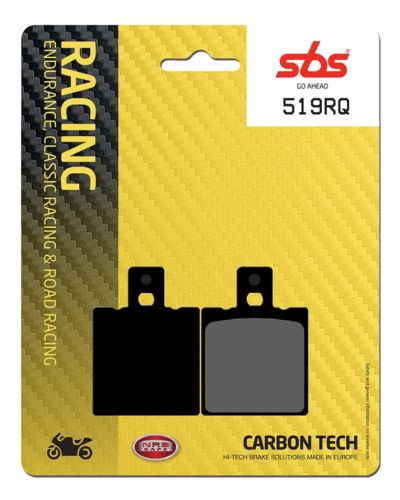 Plaquettes Freins SBS Plaquettes de frein moto racing SBS 519RQ Road racing carbon tech