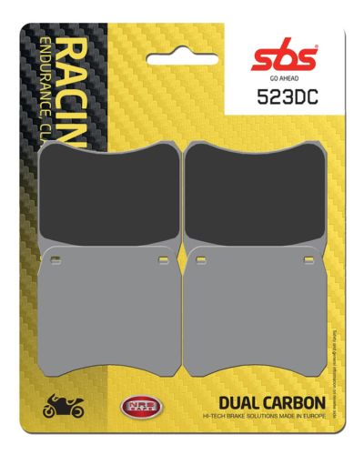 Plaquettes Freins SBS Plaquettes de frein moto racing SBS 523DC Road racing dual carbon