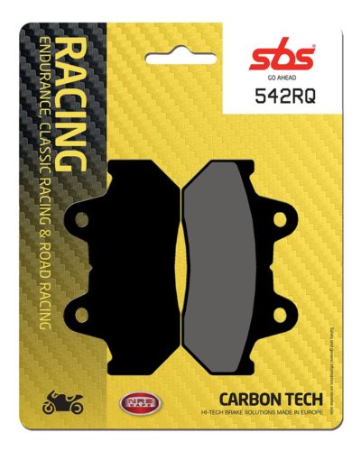 Plaquettes Freins SBS Plaquettes de frein moto racing SBS 542RQ Road racing carbon tech