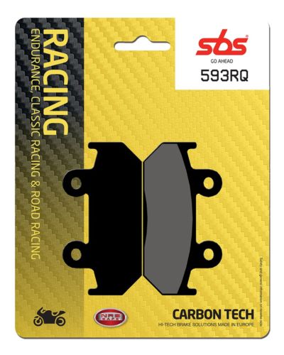 Plaquettes Freins SBS Plaquettes de frein moto racing SBS 593RQ Road racing carbon tech