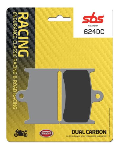 Plaquettes Freins SBS Plaquettes de frein moto racing SBS 624DC Road racing dual carbon