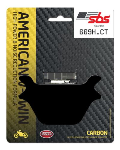 Plaquettes Freins SBS Plaquettes de frein moto racing SBS 669H.CT Road racing carbon tech