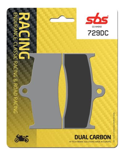 Plaquettes Freins SBS Plaquettes de frein moto racing SBS 729DC Road racing dual carbon