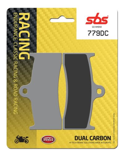Plaquettes Freins SBS Plaquettes de frein moto racing SBS 779DC Road racing dual carbon