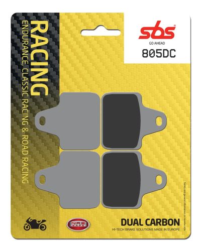 Plaquettes Freins SBS Plaquettes de frein moto racing SBS 805DC Road racing dual carbon