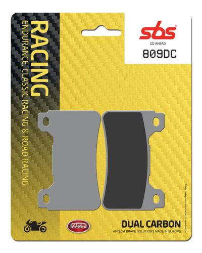 Plaquettes Freins SBS Plaquettes de frein moto racing SBS 809DC Road racing dual carbon