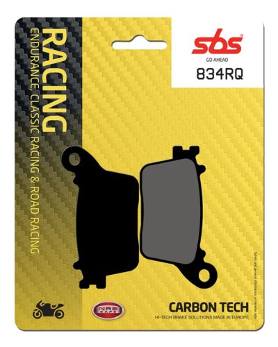 Plaquettes Freins SBS Plaquettes de frein moto racing SBS 834RQ Road racing carbon tech