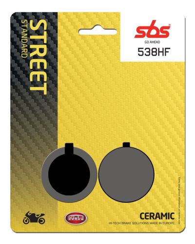 Plaquettes Freins SBS Plaquettes de frein moto SBS 538HF Street organique