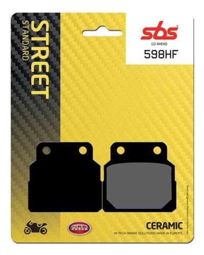 Plaquettes Freins SBS Plaquettes de frein moto SBS 598HF Street organique