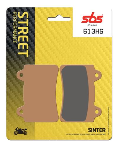 Plaquettes Freins SBS Plaquettes de frein moto SBS 613HS Streetexcel métal sintérisé