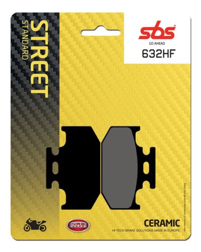 Plaquettes Freins SBS Plaquettes de frein moto SBS 632HF Street organique