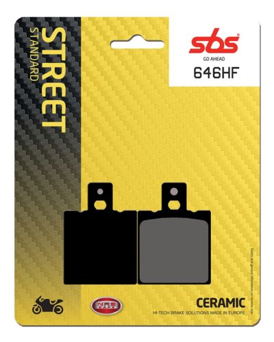 Plaquettes Freins SBS Plaquettes de frein moto SBS 646HF Street organique