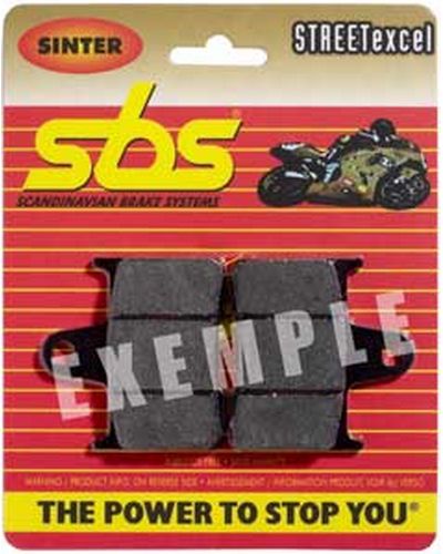 SBS Plaquettes de frein moto SBS 654LS Streetexcel métal sintérisé  
