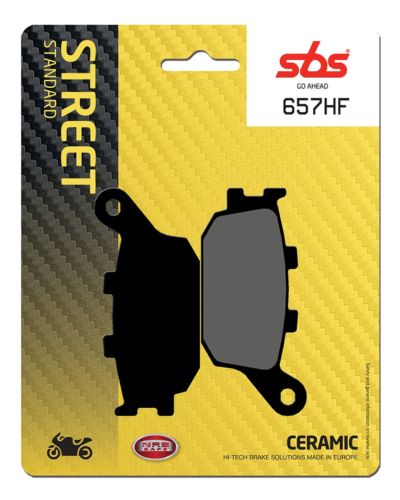 Plaquettes Freins SBS Plaquettes de frein moto SBS 657HF Street organique