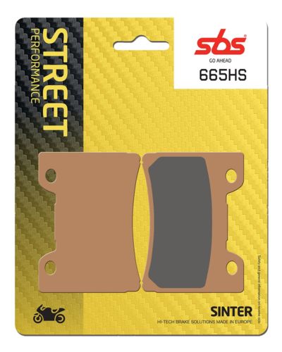 Plaquettes Freins SBS Plaquettes de frein moto SBS 665HS Streetexcel métal sintérisé