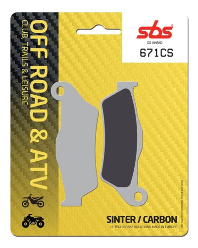 Plaquettes Freins SBS Plaquettes de frein moto SBS 671CS Off road carbon silver