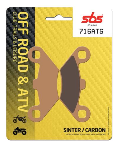 Plaquettes Freins SBS Plaquettes de frein moto SBS 716ATS Quad métal sintérisé