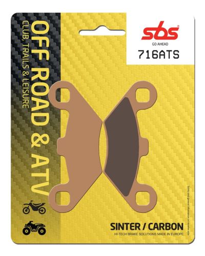 Plaquettes Freins SBS Plaquettes de frein moto SBS 716ATS Quad métal sintérisé