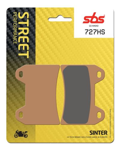 Plaquettes Freins SBS Plaquettes de frein moto SBS 727HS Streetexcel métal sintérisé