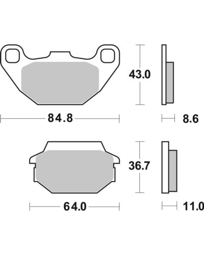 Plaquettes Freins SBS Plaquettes de frein moto SBS 749SI Off road métal sintérisé