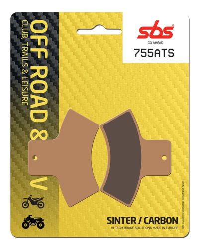 Plaquettes Freins SBS Plaquettes de frein moto SBS 755ATS Quad métal sintérisé