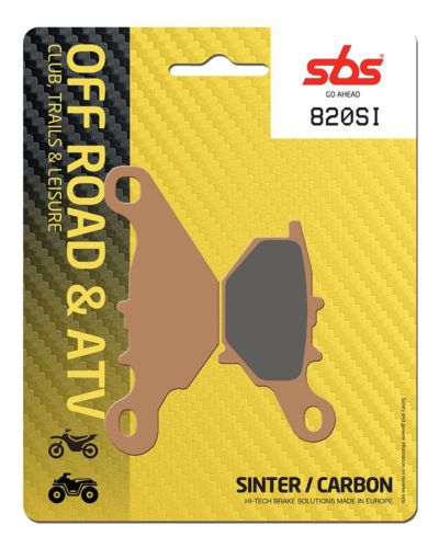 Plaquettes Freins SBS Plaquettes de frein moto SBS 820SI Off road métal sintérisé