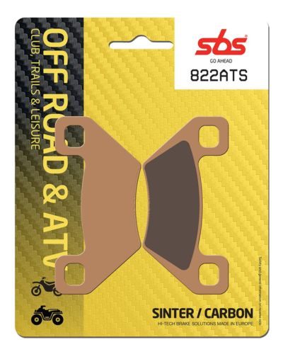 Plaquettes Freins SBS Plaquettes de frein moto SBS 822ATS Quad métal sintérisé