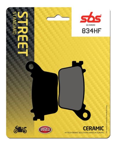 Plaquettes Freins SBS Plaquettes de frein moto SBS 834HF Street organique