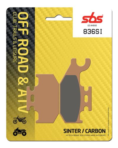 Plaquettes Freins SBS Plaquettes de frein moto SBS 836SI Off road métal sintérisé