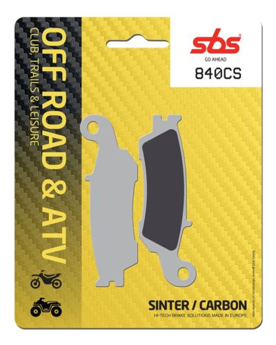 Plaquettes Freins SBS Plaquettes de frein moto SBS 840CS Off road carbon silver