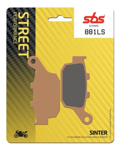 Plaquettes Freins SBS Plaquettes de frein moto SBS 881LS Streetexcel métal sintérisé