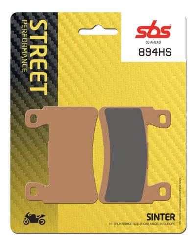 Plaquettes Freins SBS Plaquettes de frein moto SBS 894HS Streetexcel métal sintérisé