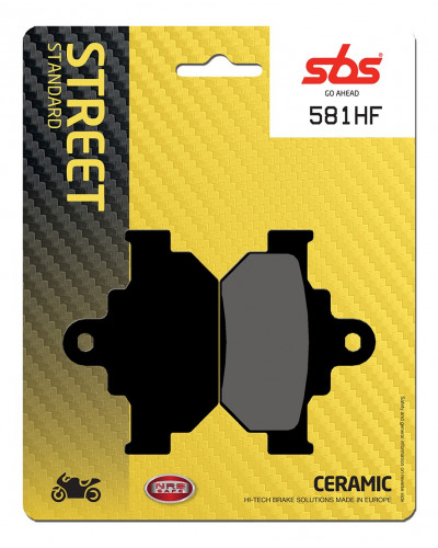 Plaquettes Freins SBS PLAQUETTES DE FREIN SBS 581HF Plaquettes Freins SBS PLAQUETTES DE FREIN SBS 581HF