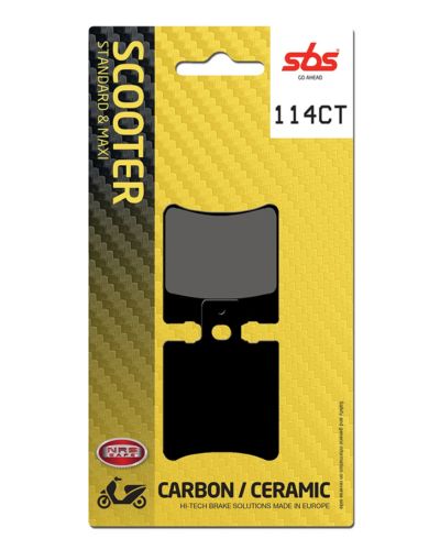 Plaquettes Freins SBS Plaquettes de frein scooter SBS 114CT Carbon tech