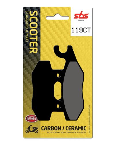 Plaquettes Freins SBS Plaquettes de frein scooter SBS 119CT Carbon tech