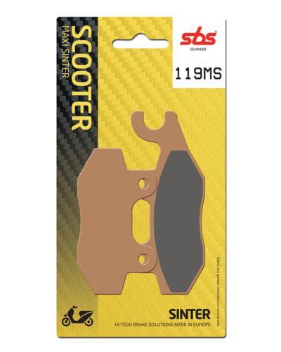 Plaquettes Freins SBS Plaquettes de frein scooter SBS 119MS Maxi sinter