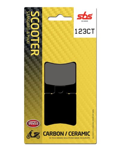 Plaquettes Freins SBS Plaquettes de frein scooter SBS 123CT Carbon tech