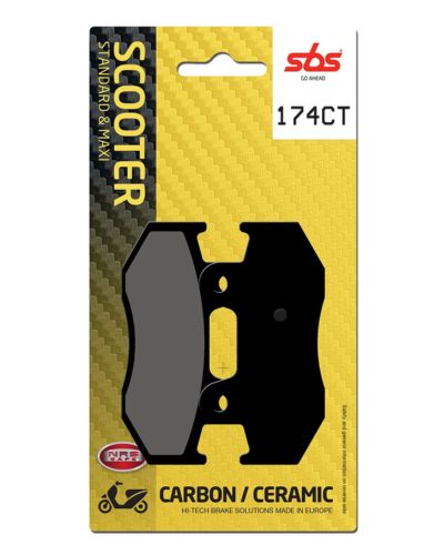 Plaquettes Freins SBS Plaquettes de frein scooter SBS 174CT Carbon tech